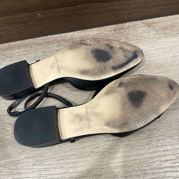 Marc Fisher Dela Closed Toe Sling Back Dress Flat Black Size 7 - Picture 8 of 13